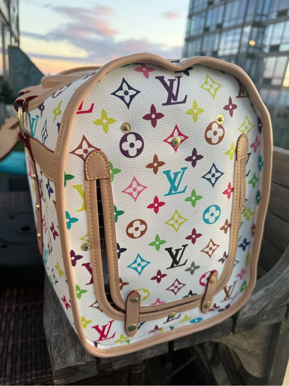 Multicolor pet carrier beautiful for the spring & Summer 🥰